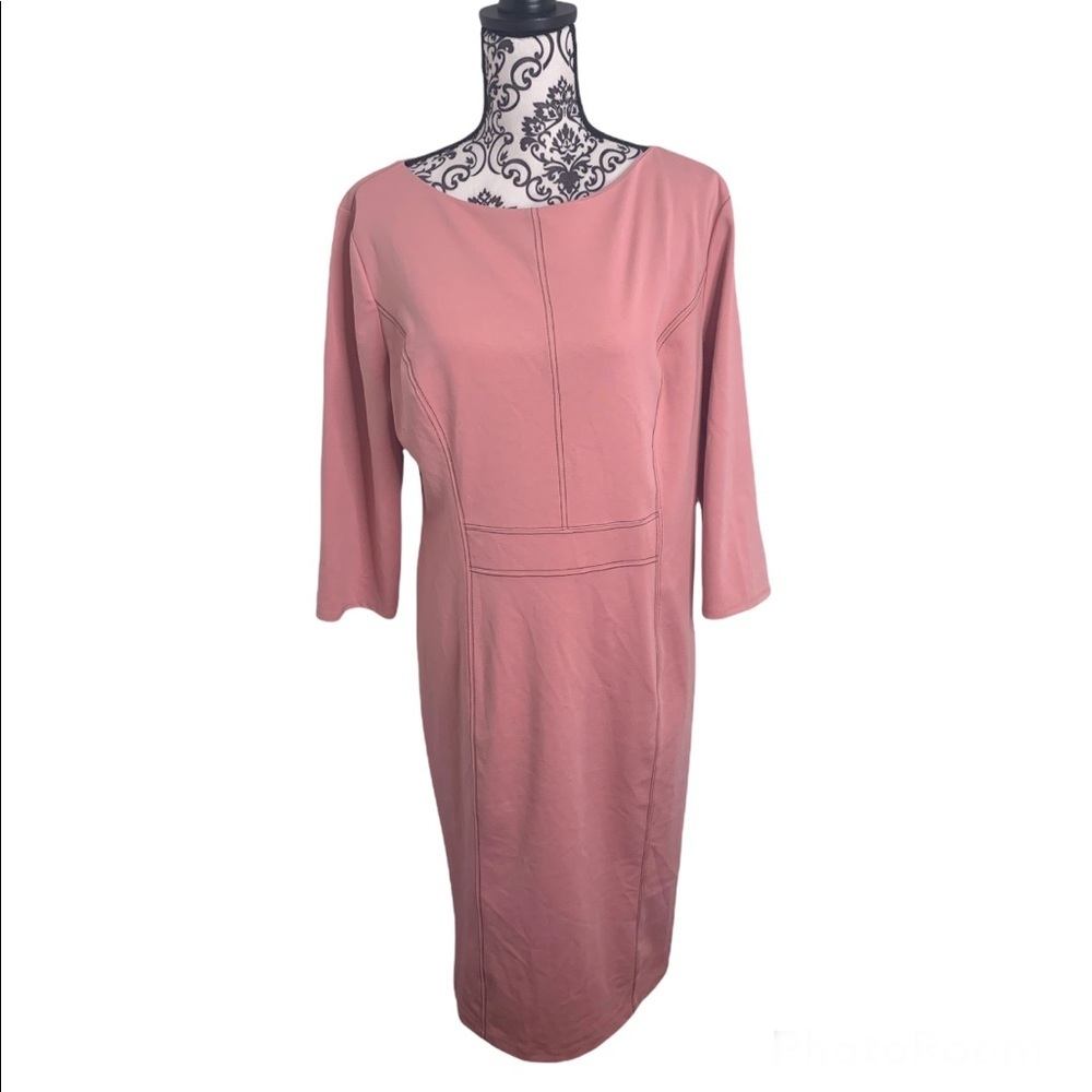 NY & Company Pink Sleeved Dress